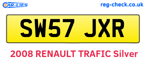 SW57JXR are the vehicle registration plates.