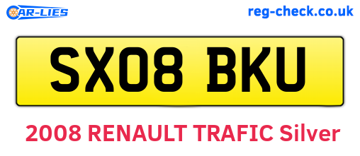 SX08BKU are the vehicle registration plates.