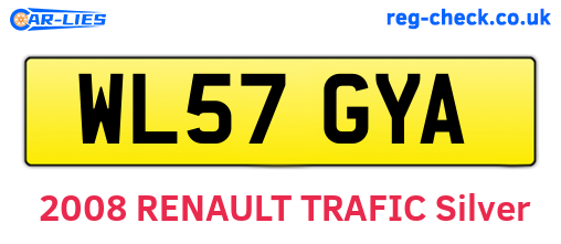 WL57GYA are the vehicle registration plates.