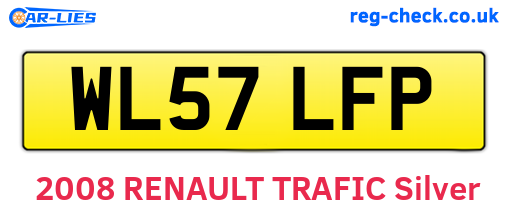 WL57LFP are the vehicle registration plates.