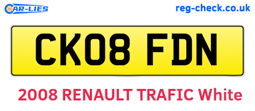 CK08FDN are the vehicle registration plates.