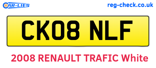 CK08NLF are the vehicle registration plates.