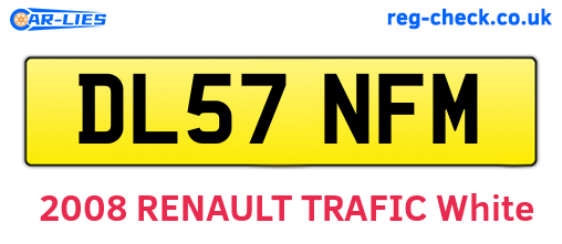 DL57NFM are the vehicle registration plates.