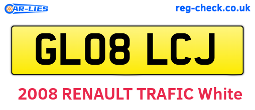 GL08LCJ are the vehicle registration plates.