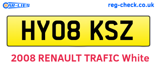 HY08KSZ are the vehicle registration plates.
