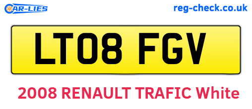 LT08FGV are the vehicle registration plates.