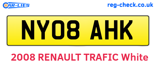 NY08AHK are the vehicle registration plates.