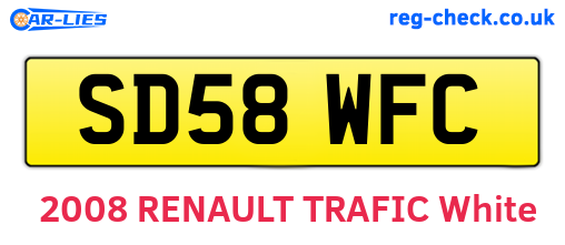 SD58WFC are the vehicle registration plates.