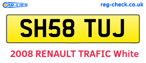 SH58TUJ are the vehicle registration plates.