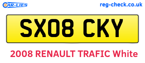 SX08CKY are the vehicle registration plates.