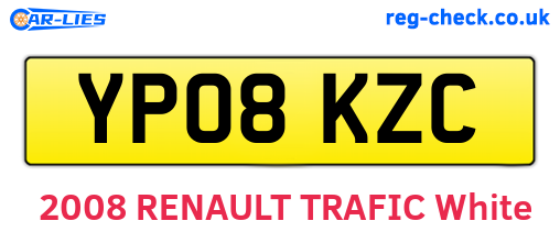 YP08KZC are the vehicle registration plates.