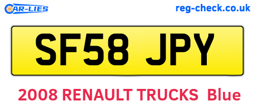 SF58JPY are the vehicle registration plates.