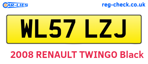 WL57LZJ are the vehicle registration plates.