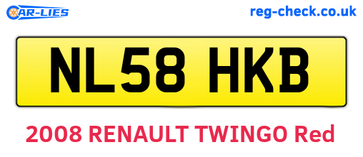 NL58HKB are the vehicle registration plates.