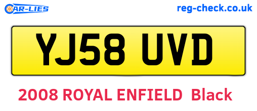 YJ58UVD are the vehicle registration plates.