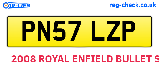 PN57LZP are the vehicle registration plates.