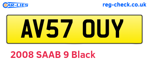AV57OUY are the vehicle registration plates.