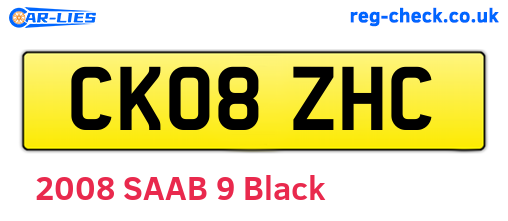 CK08ZHC are the vehicle registration plates.