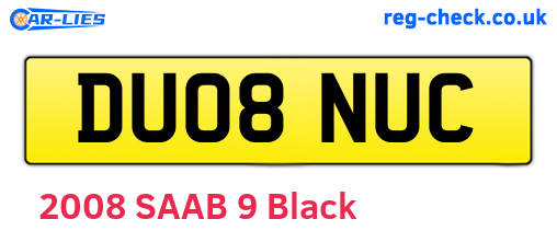 DU08NUC are the vehicle registration plates.