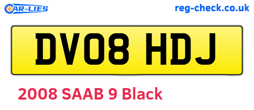 DV08HDJ are the vehicle registration plates.