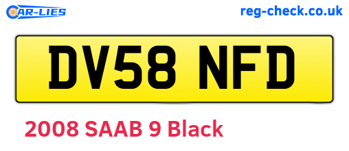 DV58NFD are the vehicle registration plates.