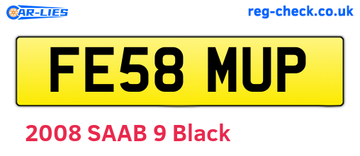 FE58MUP are the vehicle registration plates.