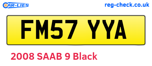 FM57YYA are the vehicle registration plates.