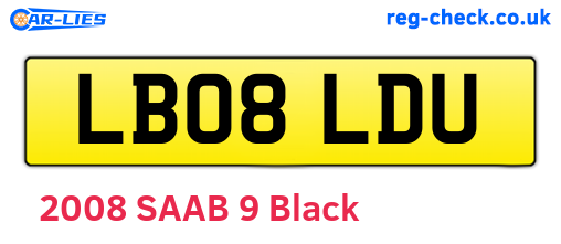LB08LDU are the vehicle registration plates.