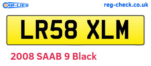 LR58XLM are the vehicle registration plates.