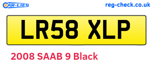 LR58XLP are the vehicle registration plates.