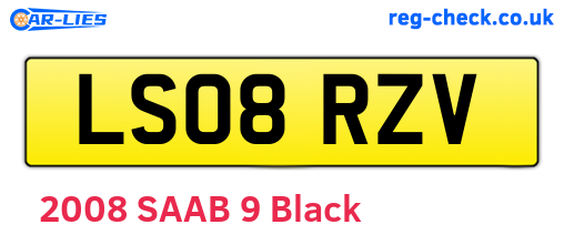 LS08RZV are the vehicle registration plates.