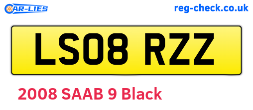LS08RZZ are the vehicle registration plates.