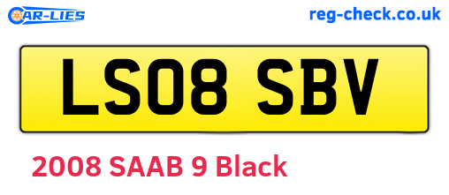 LS08SBV are the vehicle registration plates.