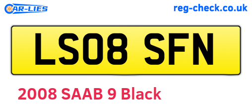 LS08SFN are the vehicle registration plates.