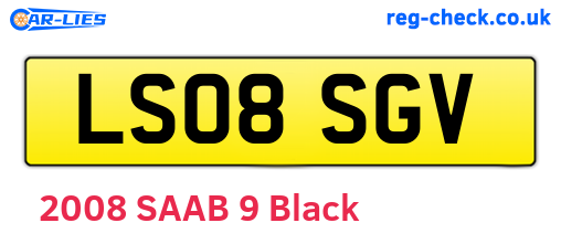 LS08SGV are the vehicle registration plates.