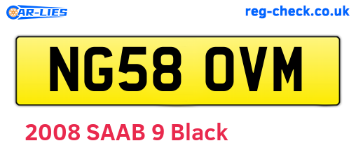 NG58OVM are the vehicle registration plates.