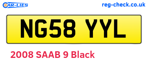 NG58YYL are the vehicle registration plates.