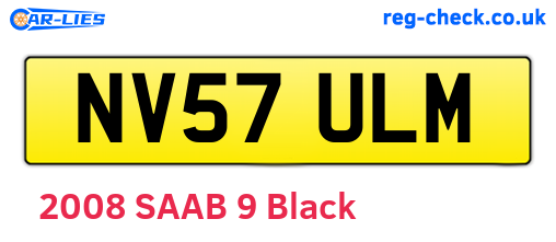 NV57ULM are the vehicle registration plates.