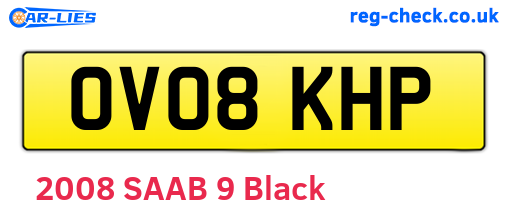 OV08KHP are the vehicle registration plates.