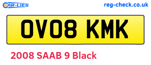 OV08KMK are the vehicle registration plates.