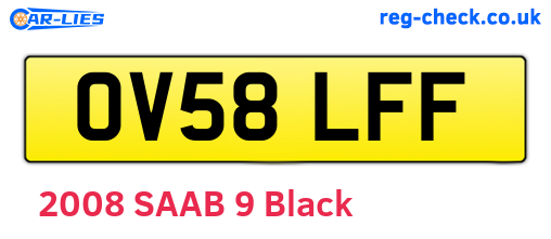 OV58LFF are the vehicle registration plates.