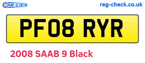 PF08RYR are the vehicle registration plates.