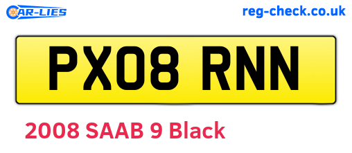 PX08RNN are the vehicle registration plates.