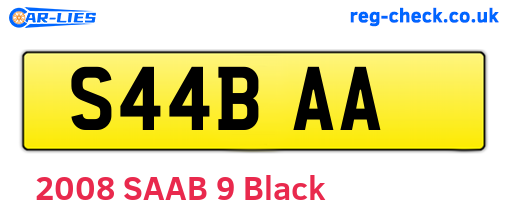S44BAA are the vehicle registration plates.