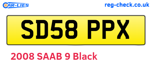 SD58PPX are the vehicle registration plates.