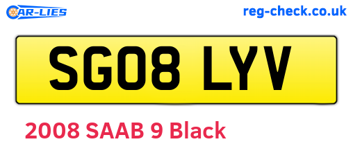 SG08LYV are the vehicle registration plates.