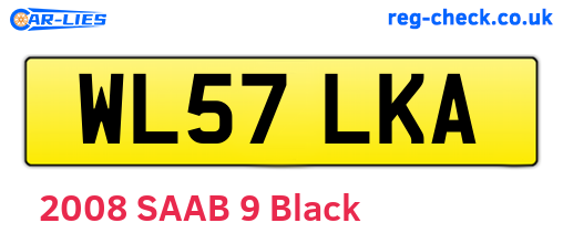 WL57LKA are the vehicle registration plates.