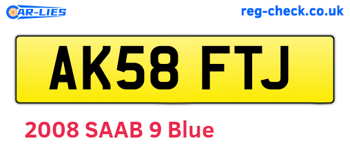 AK58FTJ are the vehicle registration plates.