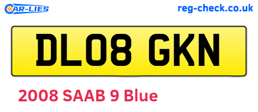 DL08GKN are the vehicle registration plates.