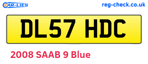 DL57HDC are the vehicle registration plates.